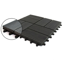 Anti Slip DIY Garden Floor Wood Tiles Outdoor Waterproof Interlocking Deck Tiles Engineered Wood Floor Composite WPC Patio Tile
